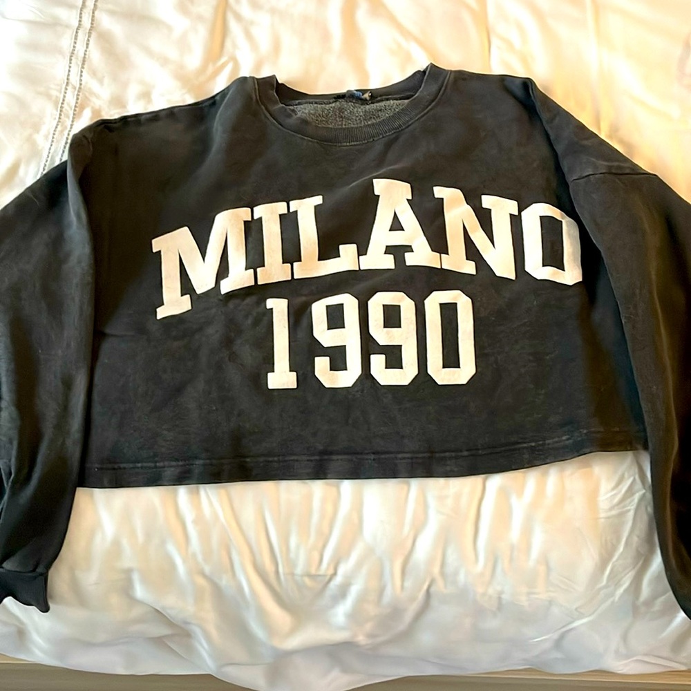 Zara cropped sweatshirt